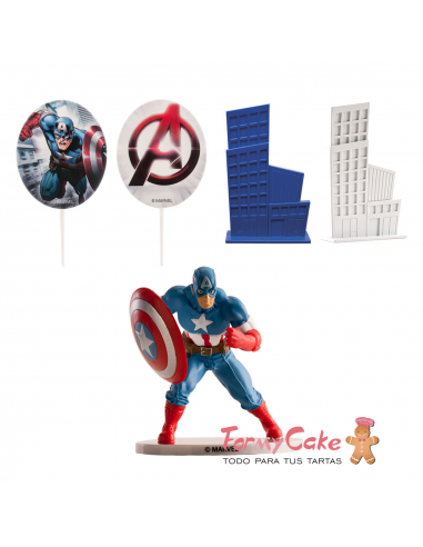 Kit PVC Capitán América Dekora