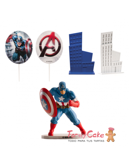 Kit PVC Capitán América Dekora