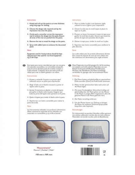 Texturizador Fondant Ladrillos PME