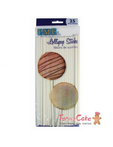 Palitos Lollipops 20cm 25ud PME