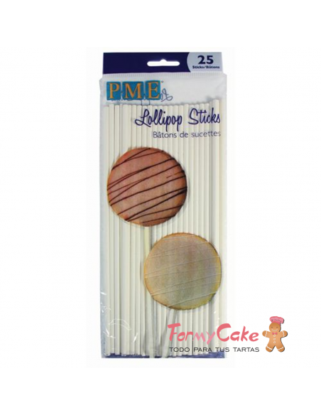 Palitos Lollipops 20cm 25ud PME
