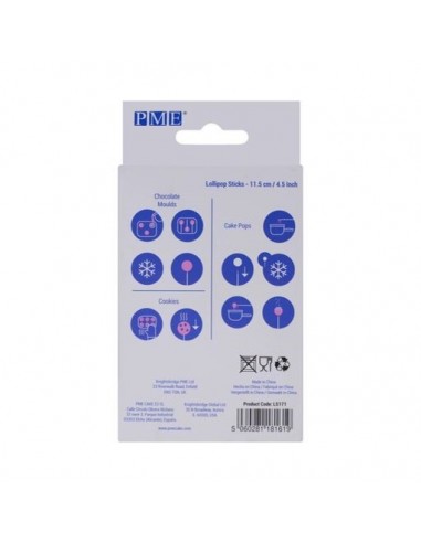 Palitos Lollipops 11cm 50ud PME