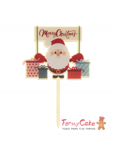 Topper Acrílico Papá Noel Dekora