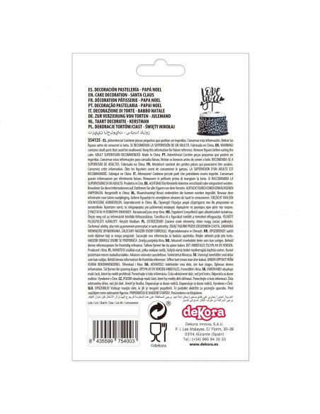 Topper Acrílico Papá Noel Dekora