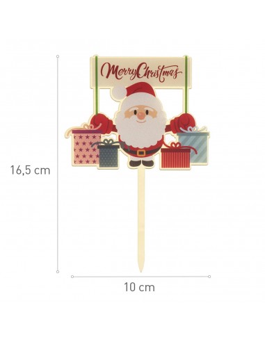Topper Acrílico Papá Noel Dekora
