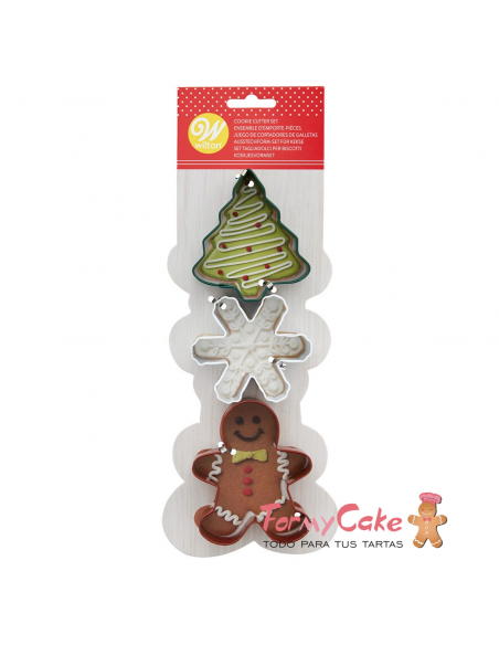 Set Cortadores Navideños, 3ud. Wilton