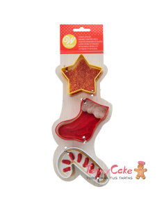 Set Cortadores Estrella/Bota/Bastón, 3ud. Wilton