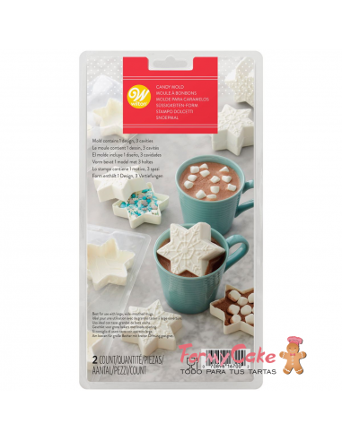Molde Chocolate 3D Copo De Nieve De Wilton