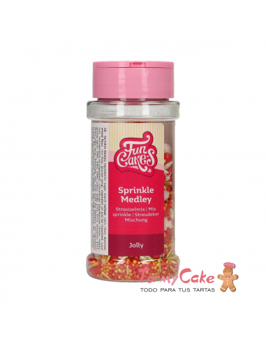 Decoración Comestible Sprinkle Medley Jolly 65g Funcakes