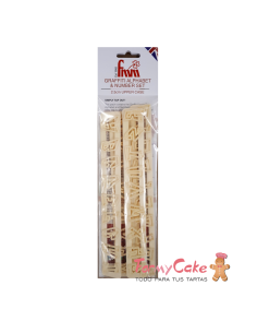 Cortantes Alfabeto y Números Graffiti FMM