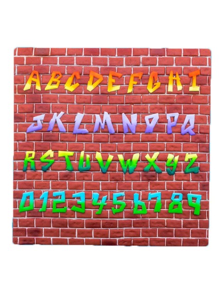 Cortantes Alfabeto y Números Graffiti FMM