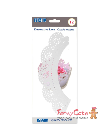 Wrappers 12ud Rosas Blancas PME