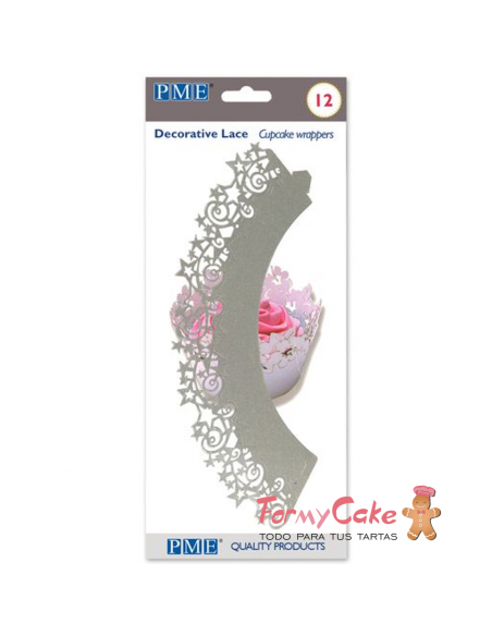 Wrappers 12ud Estrellas Plateadas PME