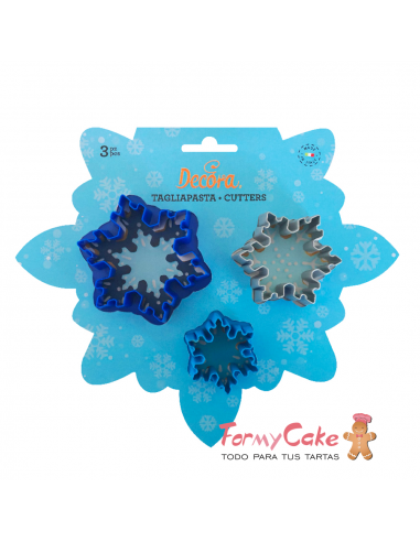 Set Cortadores Copos De Nieve 3ud Decora