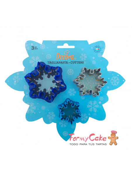 Set Cortadores Copos De Nieve 3ud Decora