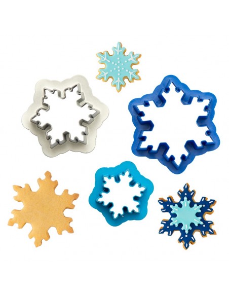 Set Cortadores Copos De Nieve 3ud Decora