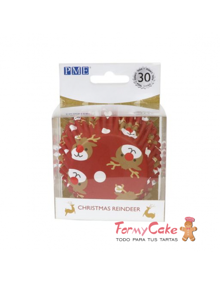 Cápsulas Metalizadas Reno De Navidad 30ud PME