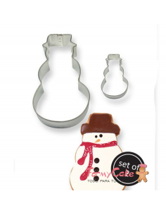 Cortador Galletas Muñeco Nieve 2ud PME