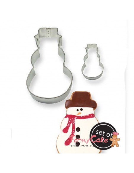 Cortador Galletas Muñeco Nieve 2ud PME