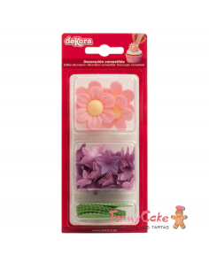 Flores Y Hojas De Oblea Dekora