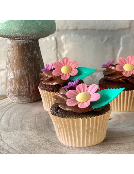 Flores Y Hojas De Oblea Dekora