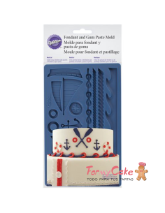 Molde Fondant Diseño Náutico Wilton