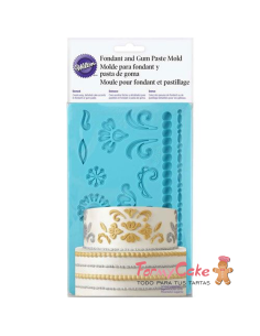 Molde Fondant Diseño Damasco Wilton
