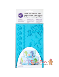 Molde Fondant Diseño Vida Marina Wilton