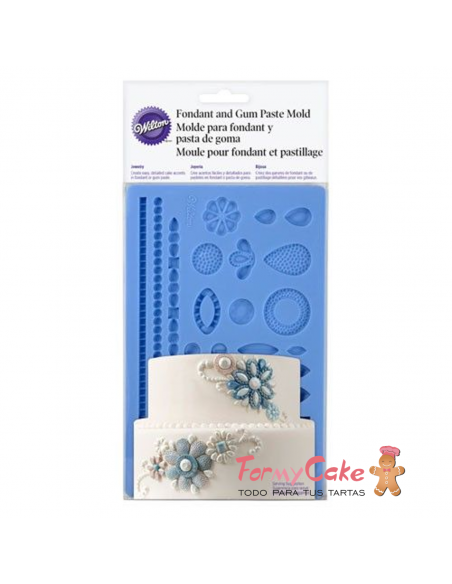 Molde Fondant Diseño Joyería Wilton