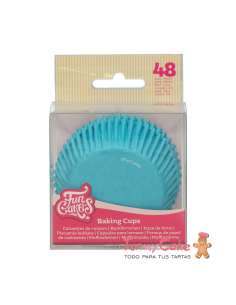 Cápsulas para Hornear Turquesa 48ud. Funcakes