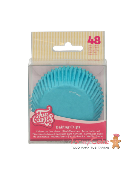 Cápsulas para Hornear Turquesa 48ud. Funcakes