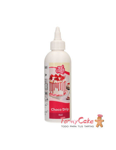Choco Drip Rojo 180gr. Funcakes