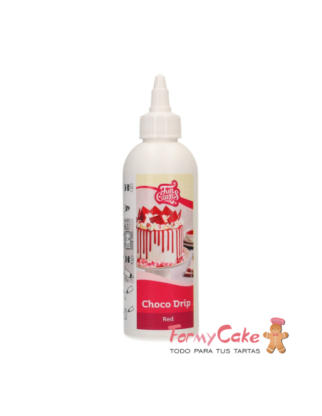Choco Drip Rojo 180gr. Funcakes