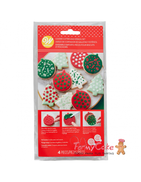 Set Cortadores/Plantillas navidad, 4ud. Wilton