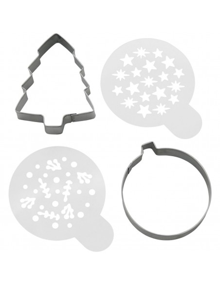 Set Cortadores/Plantillas navidad, 4ud. Wilton