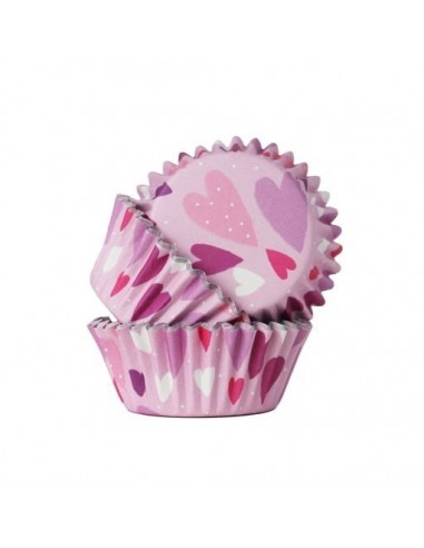 Cápsulas Aluminio Corazones Rosa 30ud PME