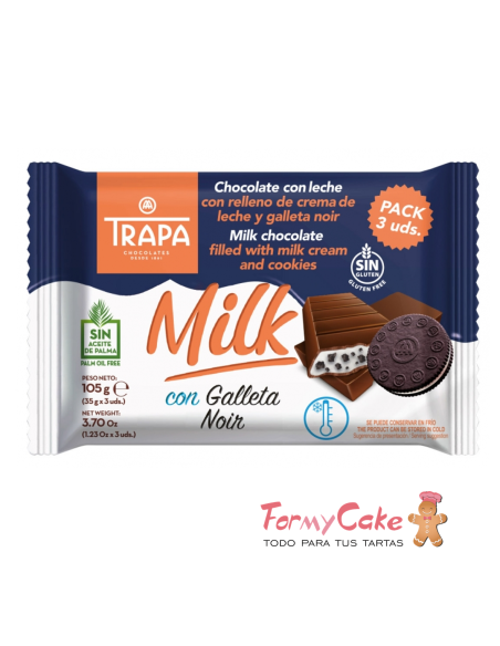 Trapamilk Chocolate Leche con Galleta 105gr Trapa