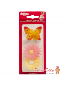 Margaritas Y Mariposas De Oblea 8ud Dekora