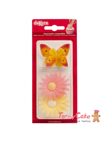 Margaritas Y Mariposas De Oblea 8ud Dekora