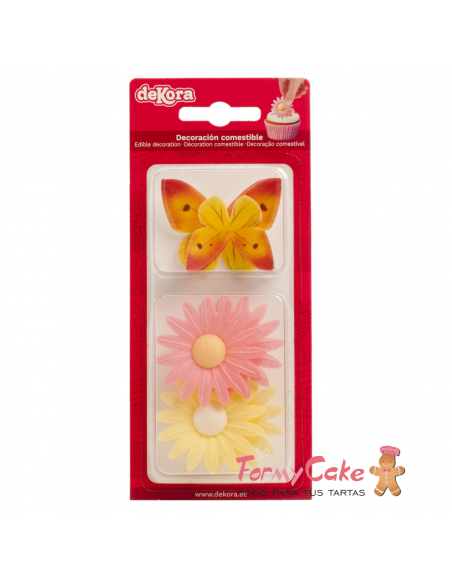 Margaritas Y Mariposas De Oblea 8ud Dekora
