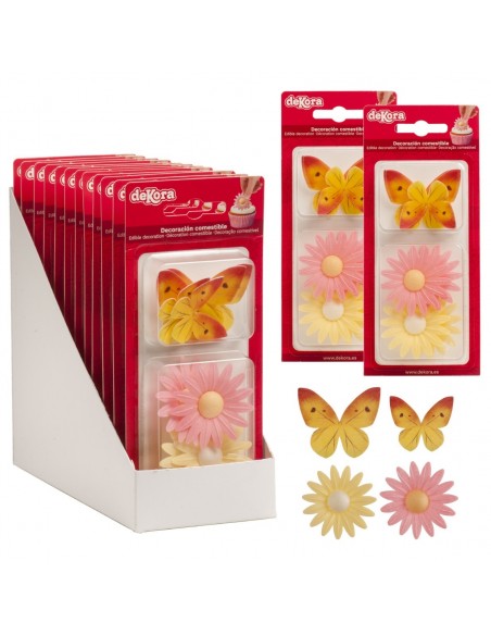 Margaritas Y Mariposas De Oblea 8ud Dekora