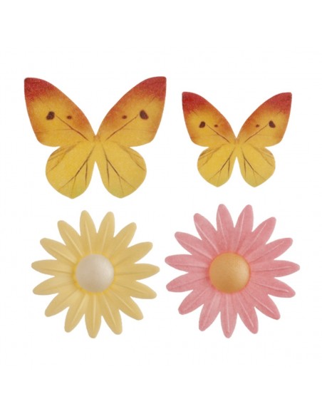 Margaritas Y Mariposas De Oblea 8ud Dekora