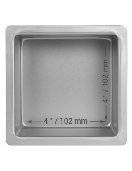 Molde Cuadrado Metal 10,2x10,2x10,2cm PME