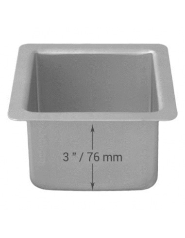 Molde Cuadrado Metal 10,2x10,2x7,5cm PME