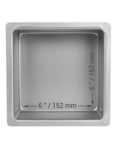 Molde Cuadrado Metal 15,2x15,2x7,6cm PME