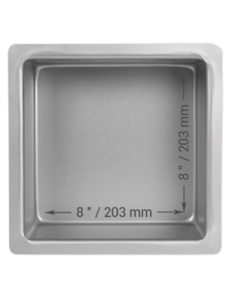 Molde Cuadrado Metal 20,3x20,3x10,2cm PME