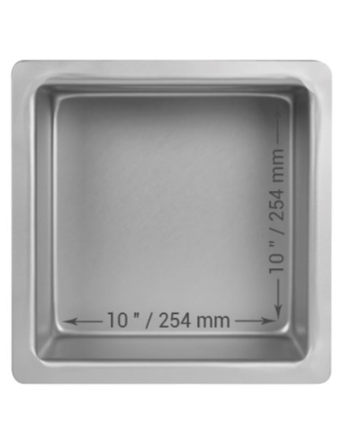 Molde Cuadrado Metal 25,4x25,4x10,2cm PME