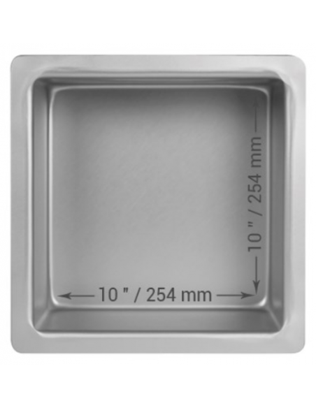 Molde Cuadrado Metal 25,4x25,4x7,5cm PME