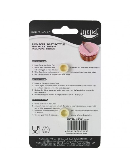 Molde Fondant Biberon Set/2 JEM