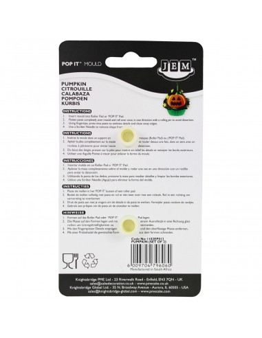 Molde Fondant Calabaza 2uds JEM